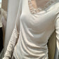 Hers - V領蕾絲打底衫  80107#