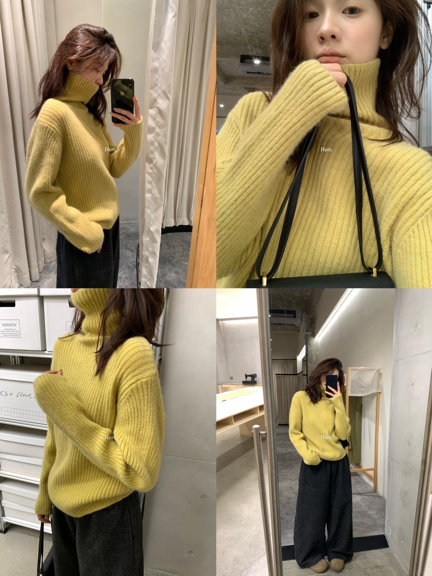 seeUbye - 10色 ! 高領坑條毛衣  92829#