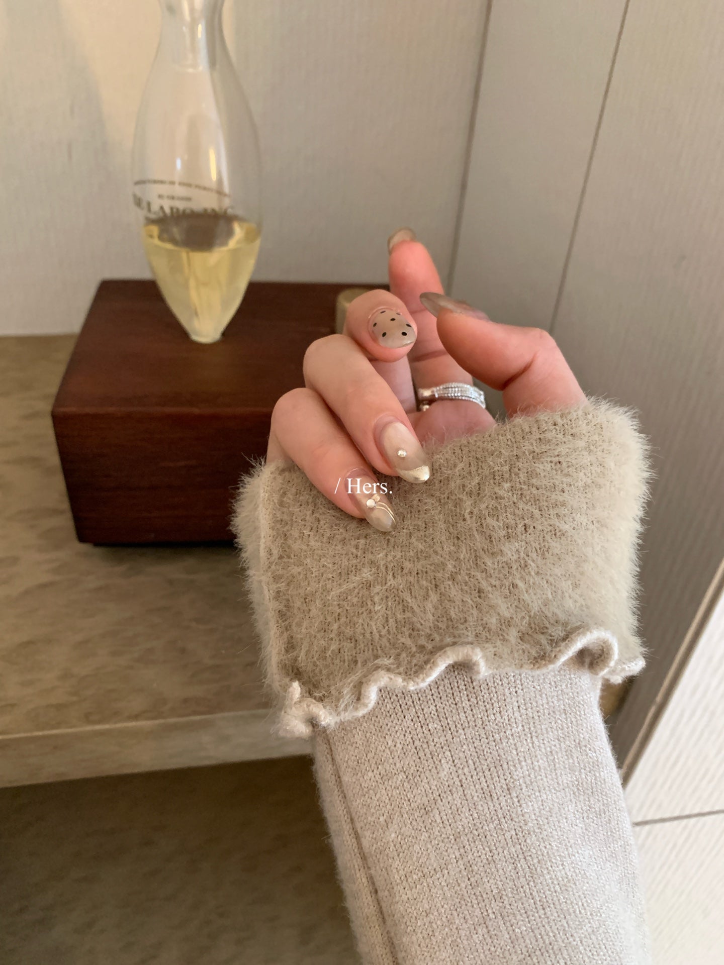 Hers - 一體絨暖爐木耳邊打底   92671#