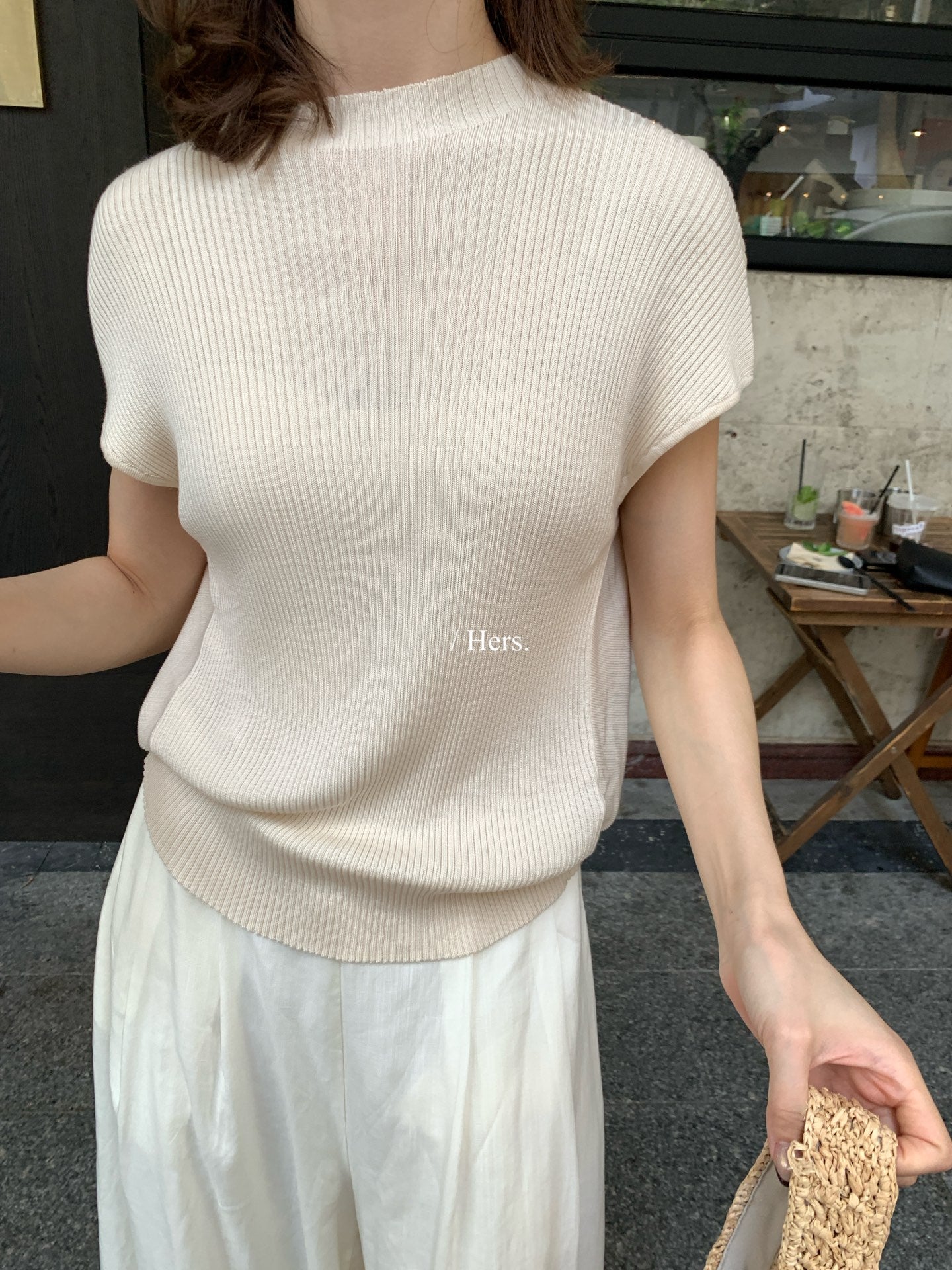 Hers - 小斗篷氣質針織上衣    80438#