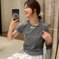 HERS> 正肩點點上衣2色 9321#