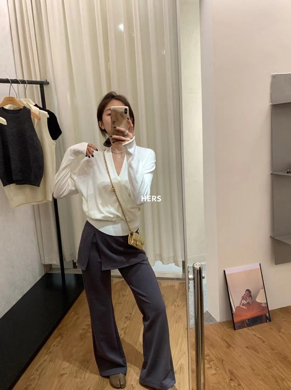 HERS> 小眾設計V領針織 20351#