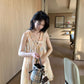 HERS> 復古花紋深V衫 21012#