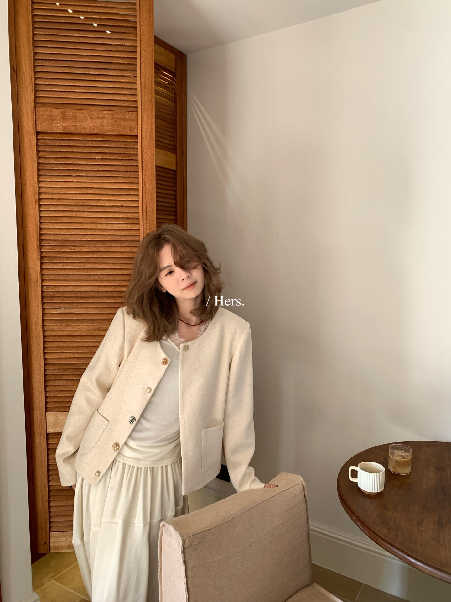 Hers - 精緻扣小香外套   80144#