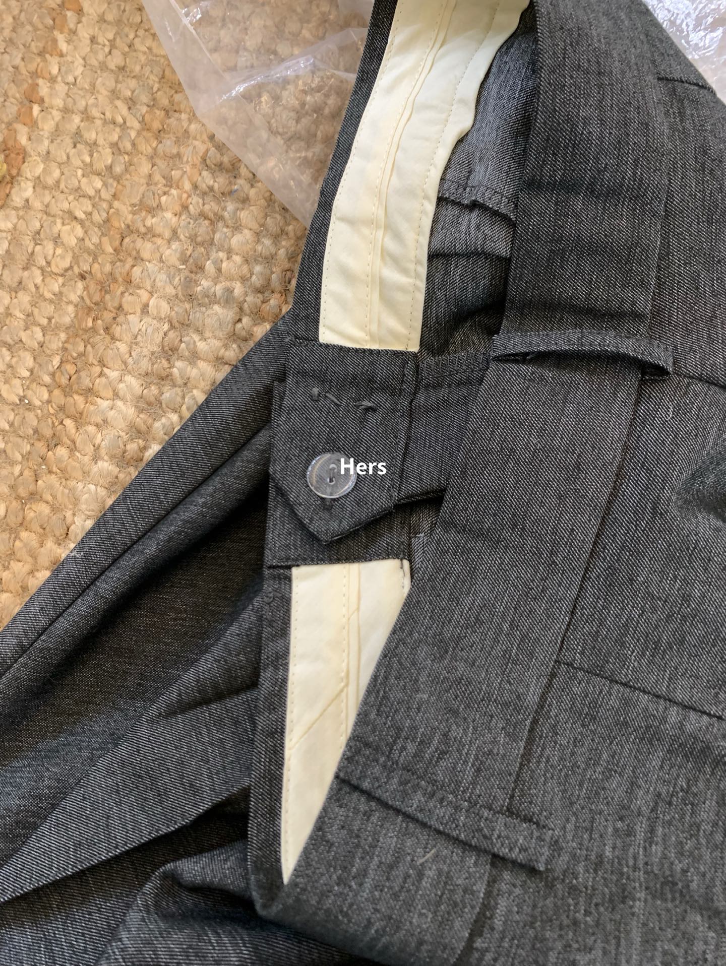 HERS> 垂感闊腿休閒褲  92011#