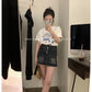 METWO> 雙口袋！少女感牛仔半身裙sml  1153#