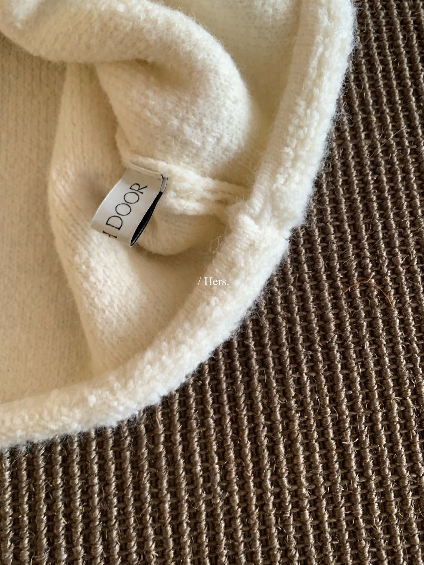 Hers - 毛毛高領雙拉鍊背心  92623#