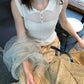 Hers - POLO領小精緻背心   08145#