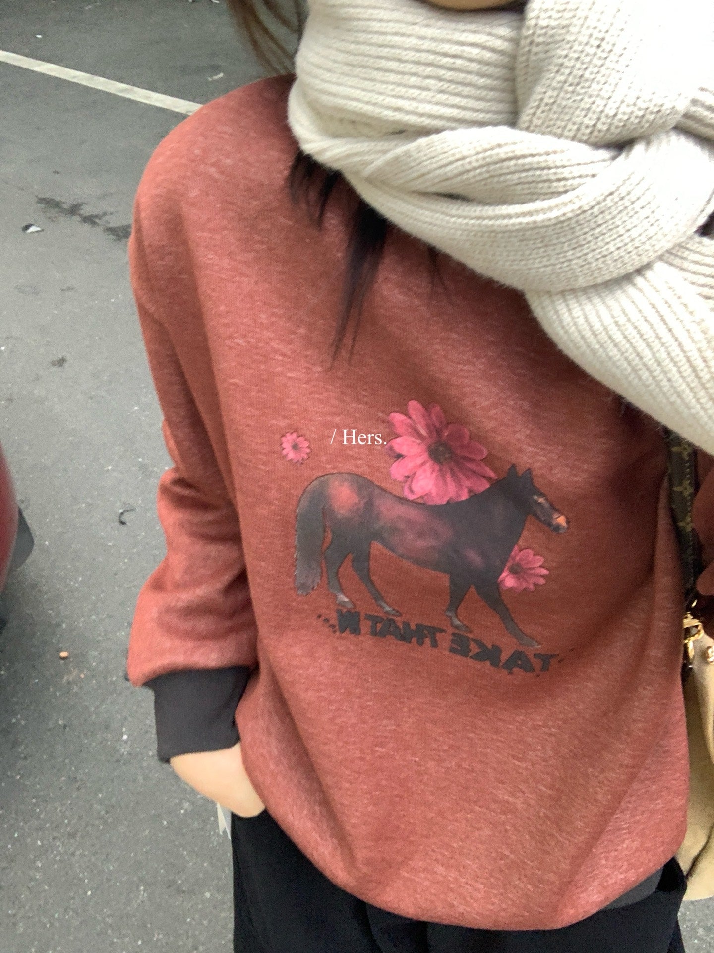 Hers -  騎士馬內絨衛衣   92517#