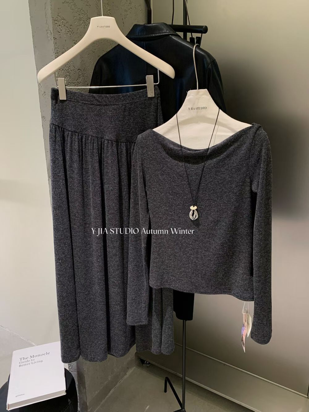 YJNN - 三件套-高領針織馬甲刷毛打底套裝  5132#