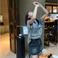 METWO> 雙口袋！少女感牛仔半身裙sml  1153#