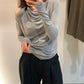 HERS> 氣質蕩領露肩T 20373#