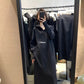 HERS>  針織懶人連帽連身裙 10590#