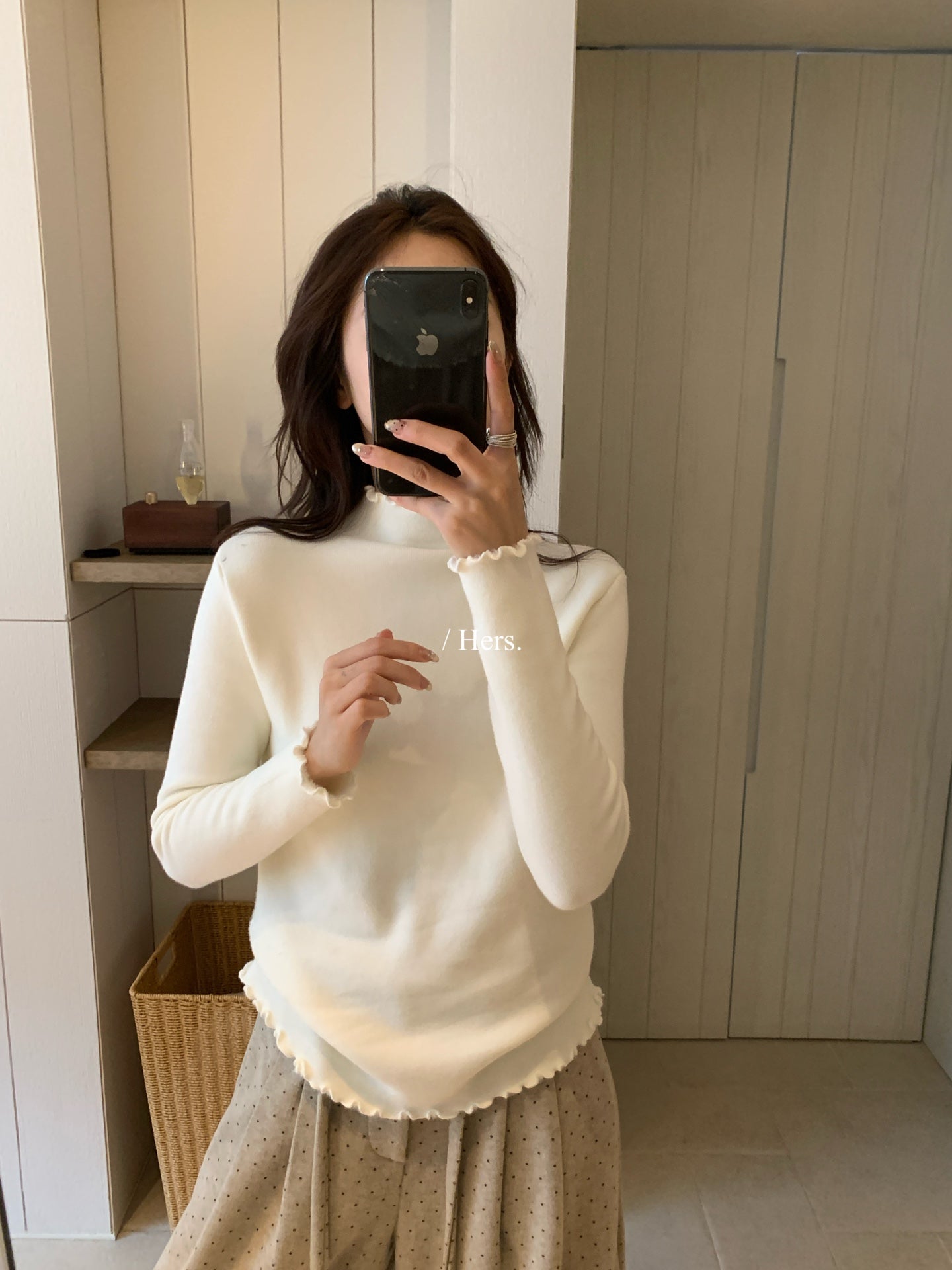 Hers - 一體絨暖爐木耳邊打底   92671#