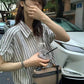 HERS> 小飛袖條紋襯衫 20650#