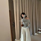METWO> 抓毛蕾絲一字肩 #2129#