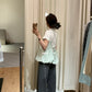 HERS> 2色直條紋牛仔褲 20442#