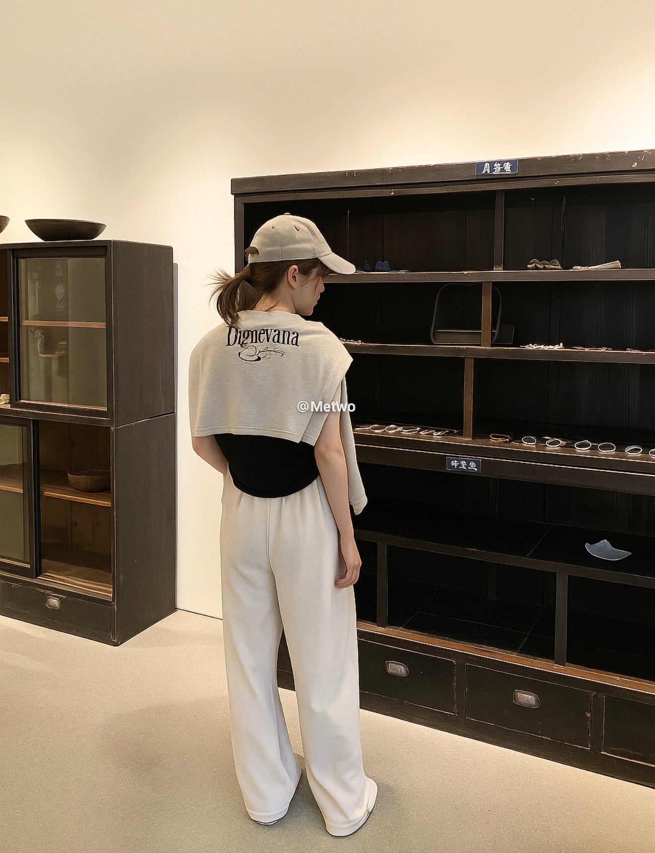 METWO> 4季空氣棉輕盈休閒褲 08210#