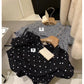 HERS> 正肩點點上衣2色 9321#
