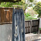 HERS> 蕾絲拼接抓破牛仔褲 20769#