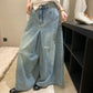Hers - 牛仔闊腿裙褲   80358#