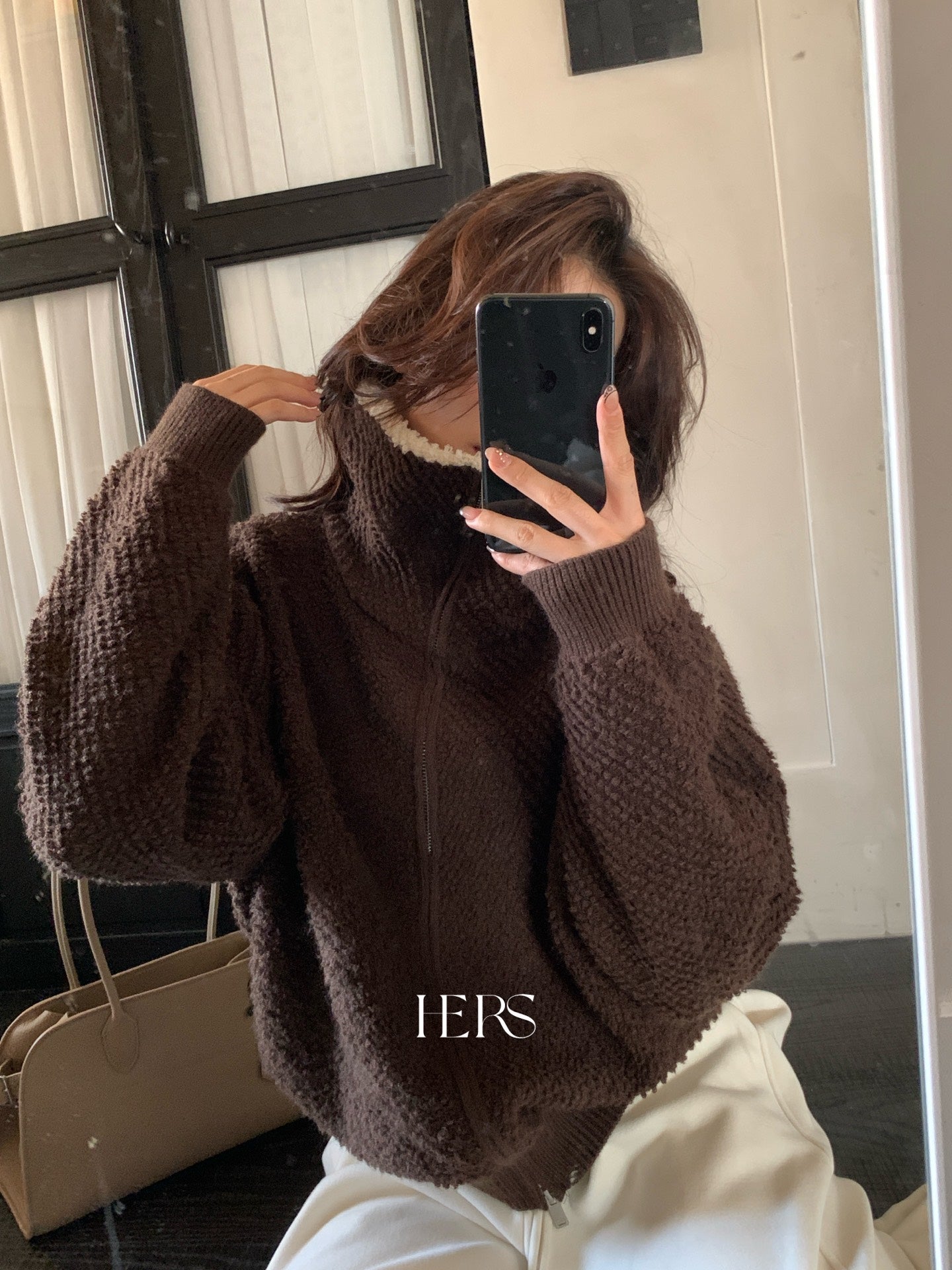 seeUbye - 撞色領口兩穿毛衣 92786#