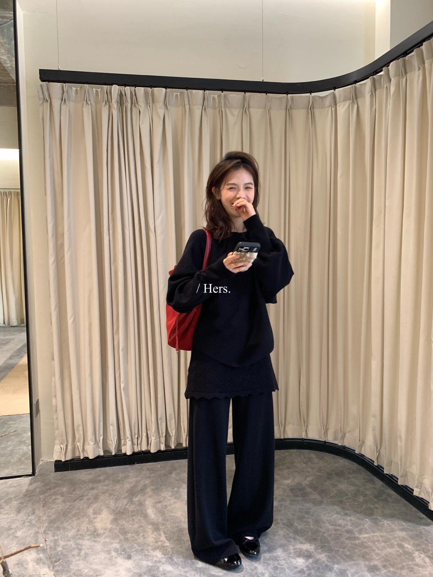 seeUbye - 氣質兩件套 毛衣&屁簾休閒褲  92830#