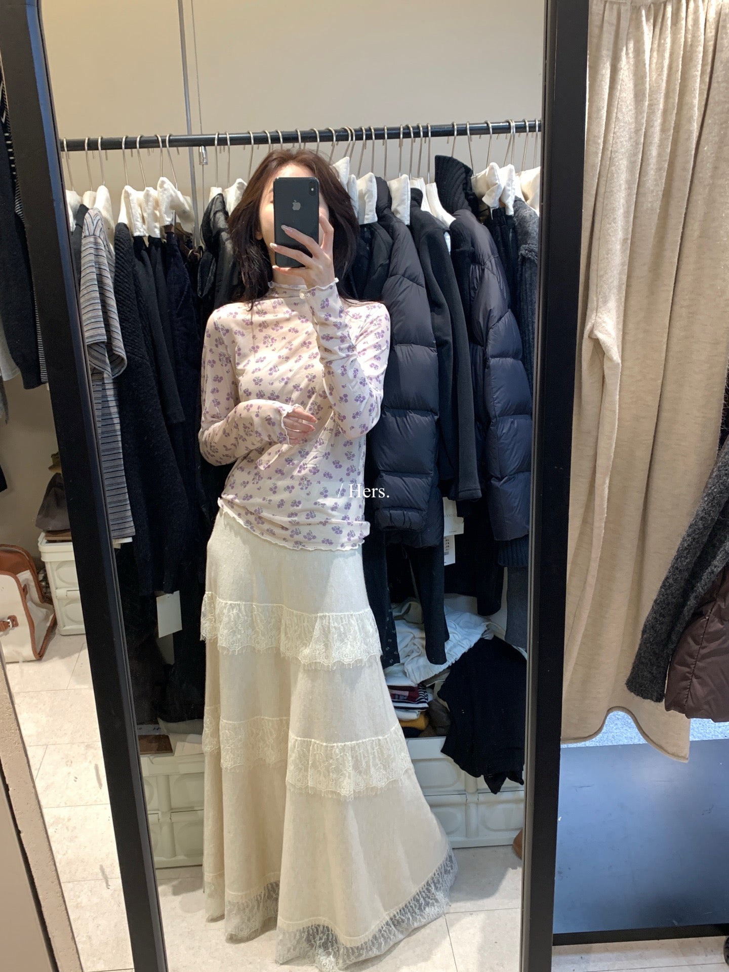 HERS - 碎花打底衫  92518#