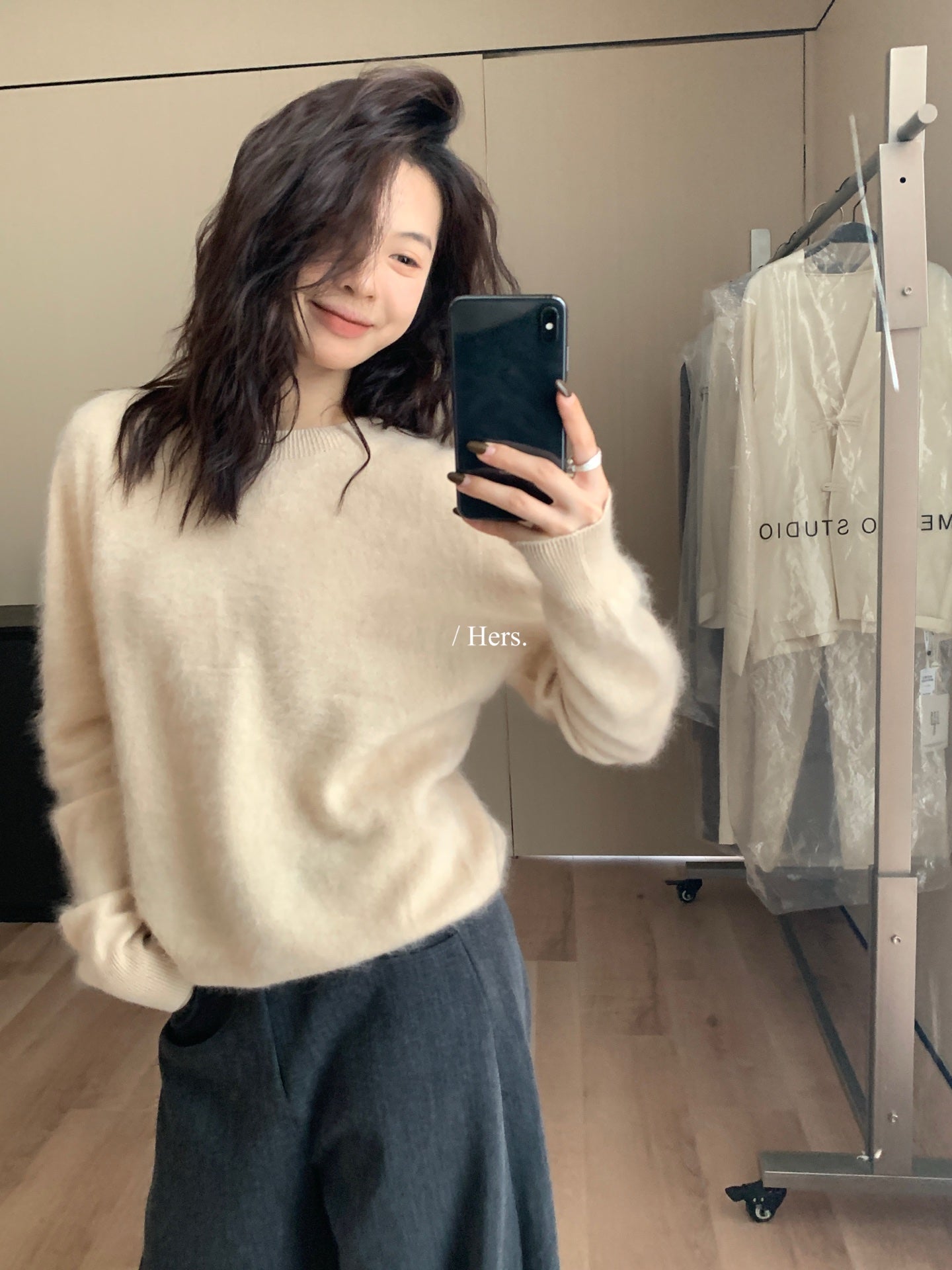 Metwo - 高品羊毛拉毛毛衣  92392#