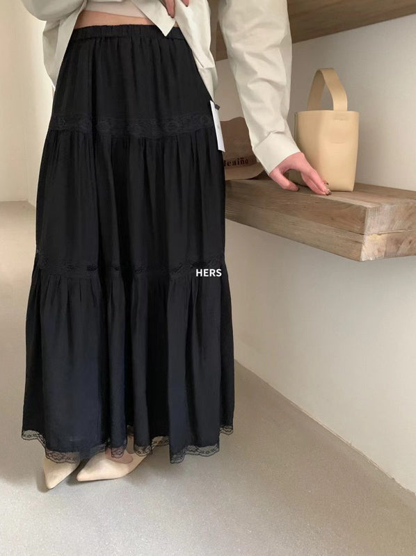 HERS> 簡約拼接蕾絲裙 20261#