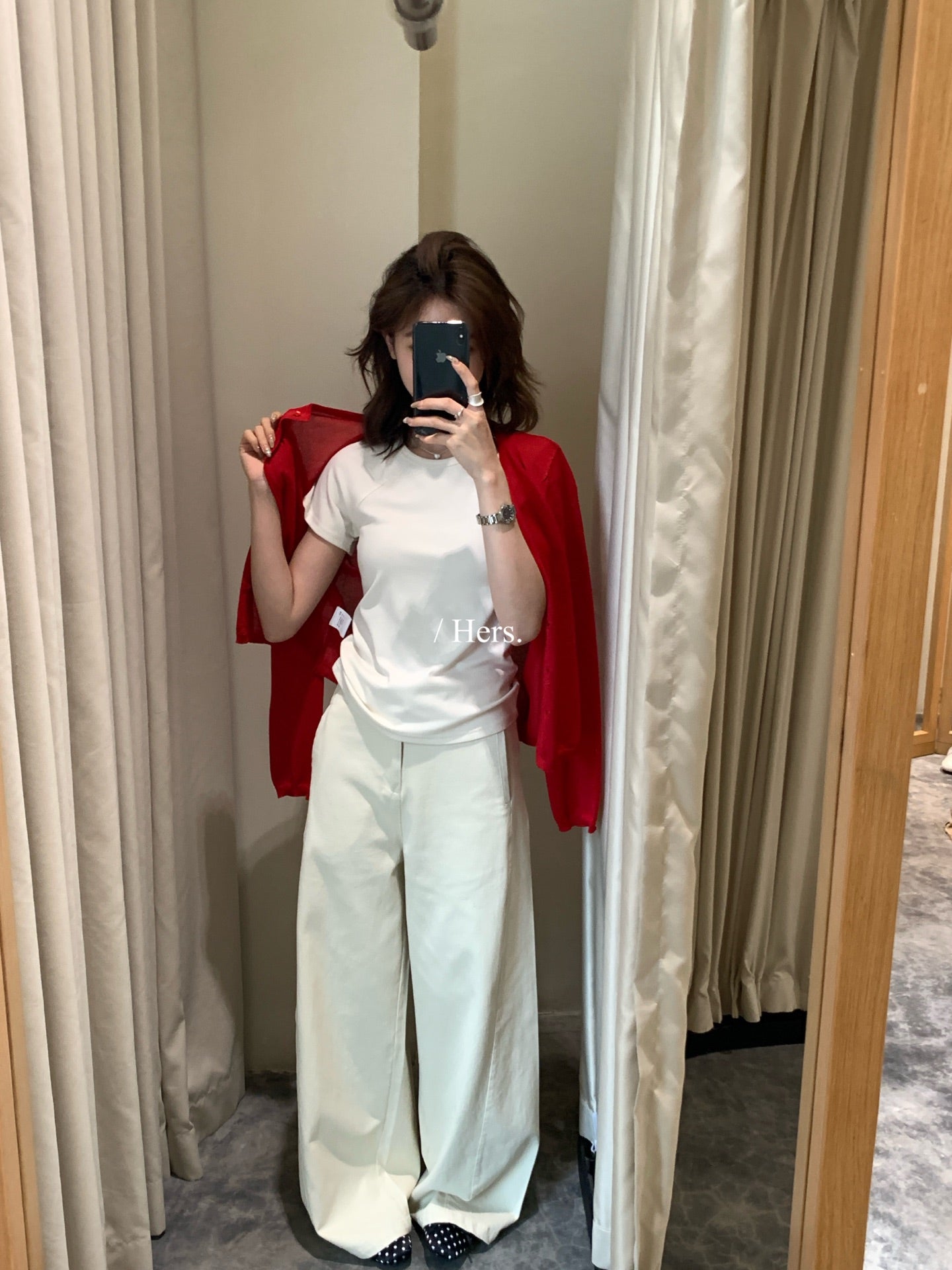 Hers - 插肩袖壓線設計T  80280#