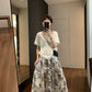 HERS> V領綁帶衫&南法復古花裙 2098875#