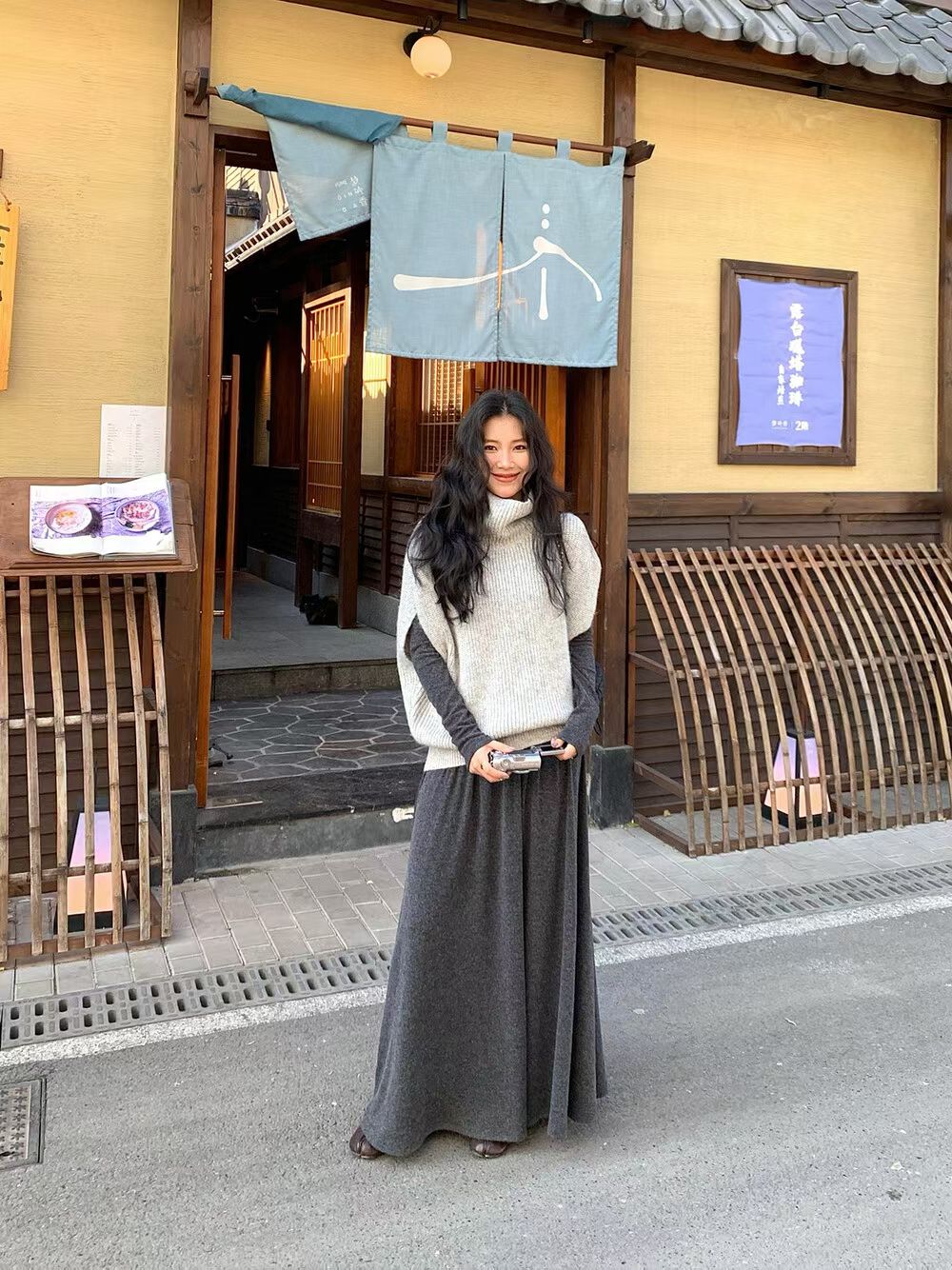 YJNN - 三件套-高領針織馬甲刷毛打底套裝  5132#