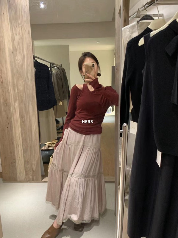 HERS> 簡約拼接蕾絲裙 20261#
