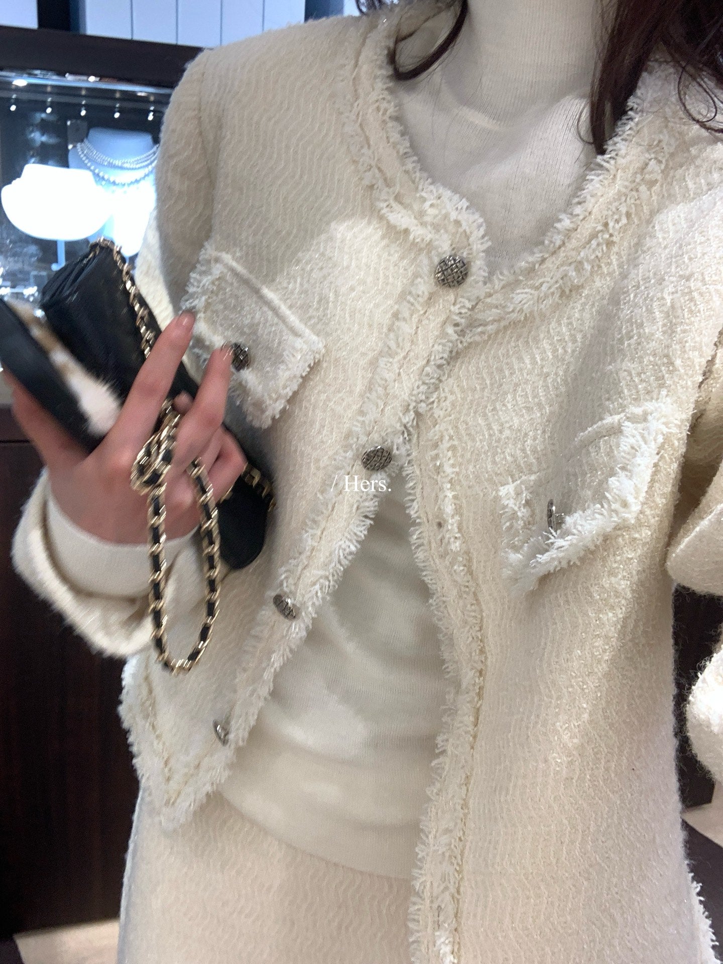 seeUbye - 宴會輕羽絨小香風套裝  92758#