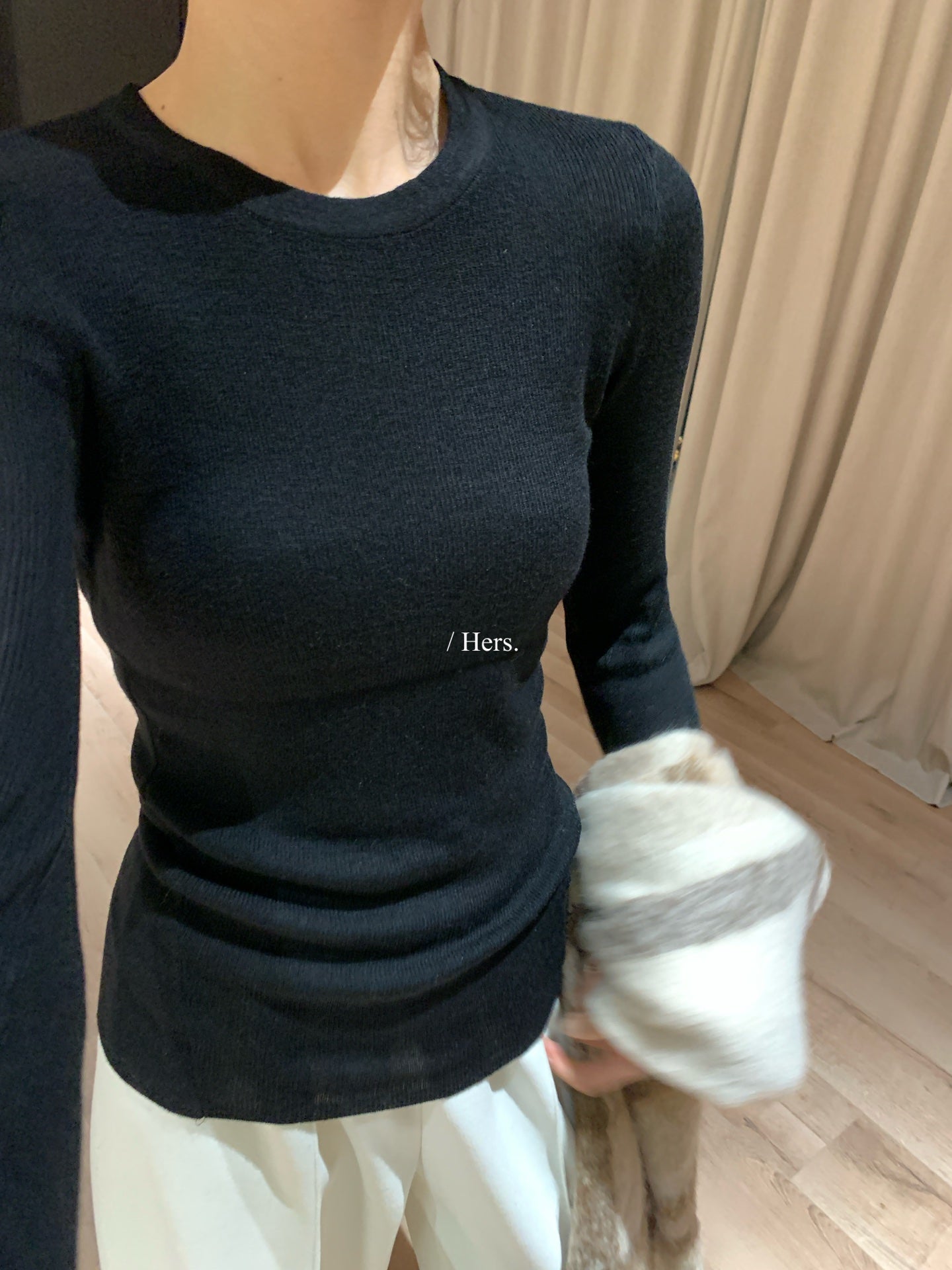 Hers - 合身收腰針織打底  92610#