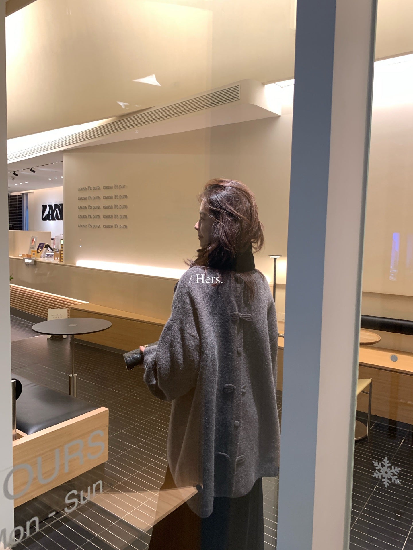 seeUbye - 後盤蝴蝶扣中長款氣質針織毛衣  92817#