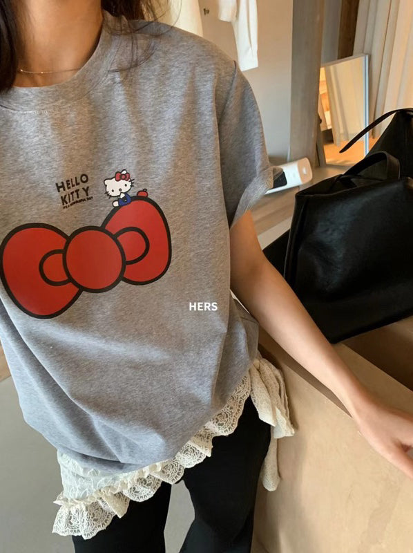 HERS> 蝴蝶結休閒T  20493#