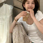 HERS> 大U正肩基礎絲滑T 20719#