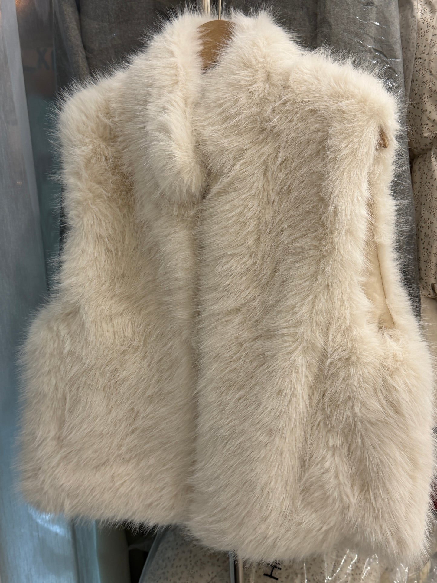 YJNN - 仙氣刷絨緹花分割連身裙洋裝&奶茶馬甲  8513#