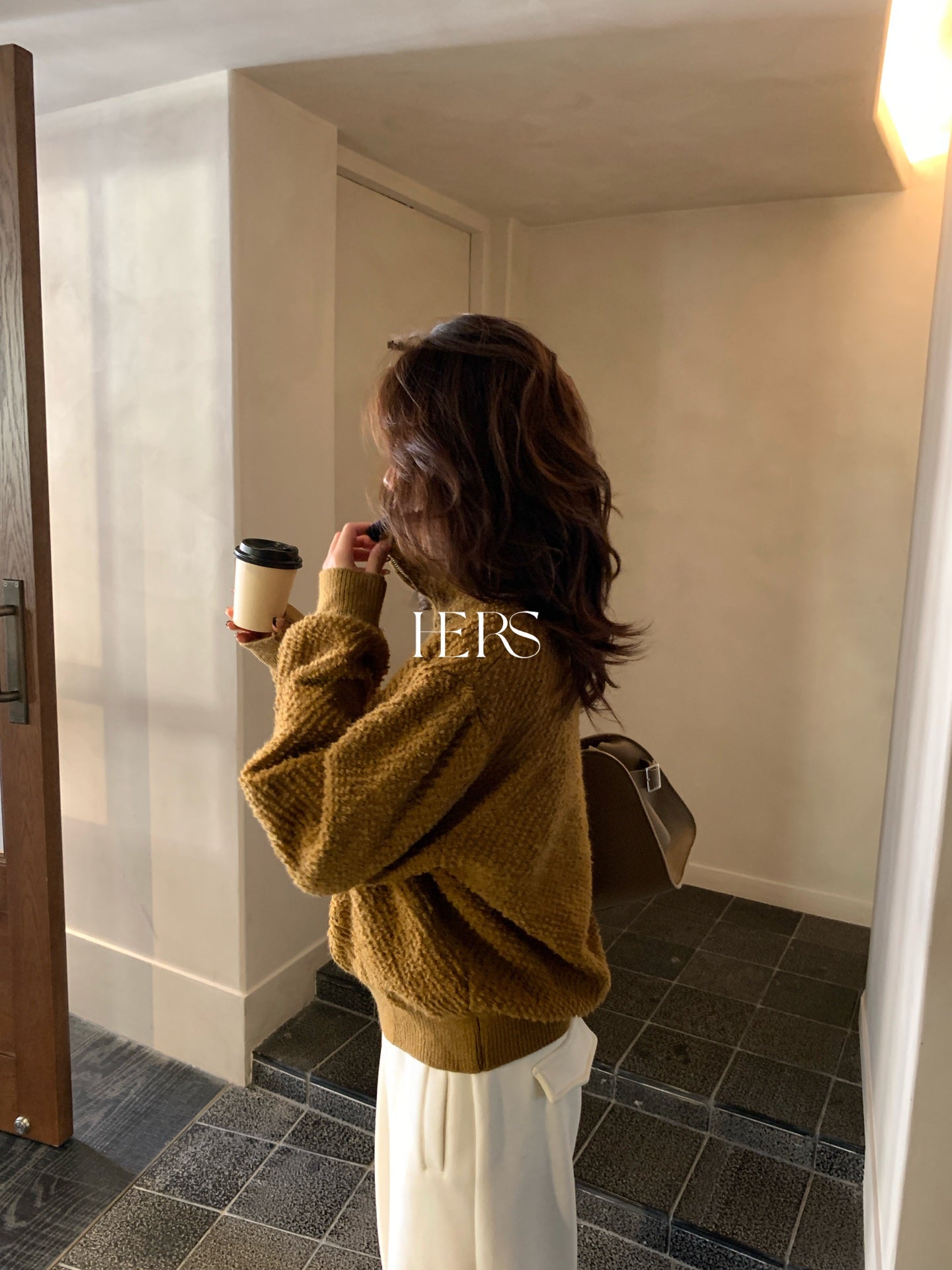 seeUbye - 撞色領口兩穿毛衣 92786#