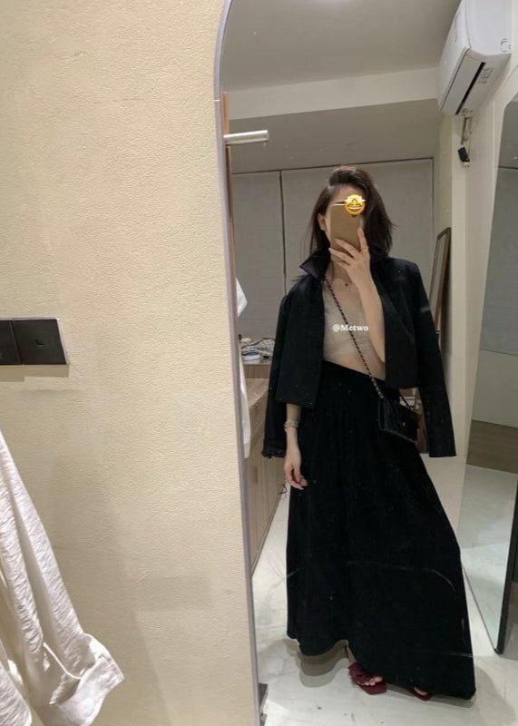 Metwo -  收腹羊絨傘裙(附皮帶) 2100#