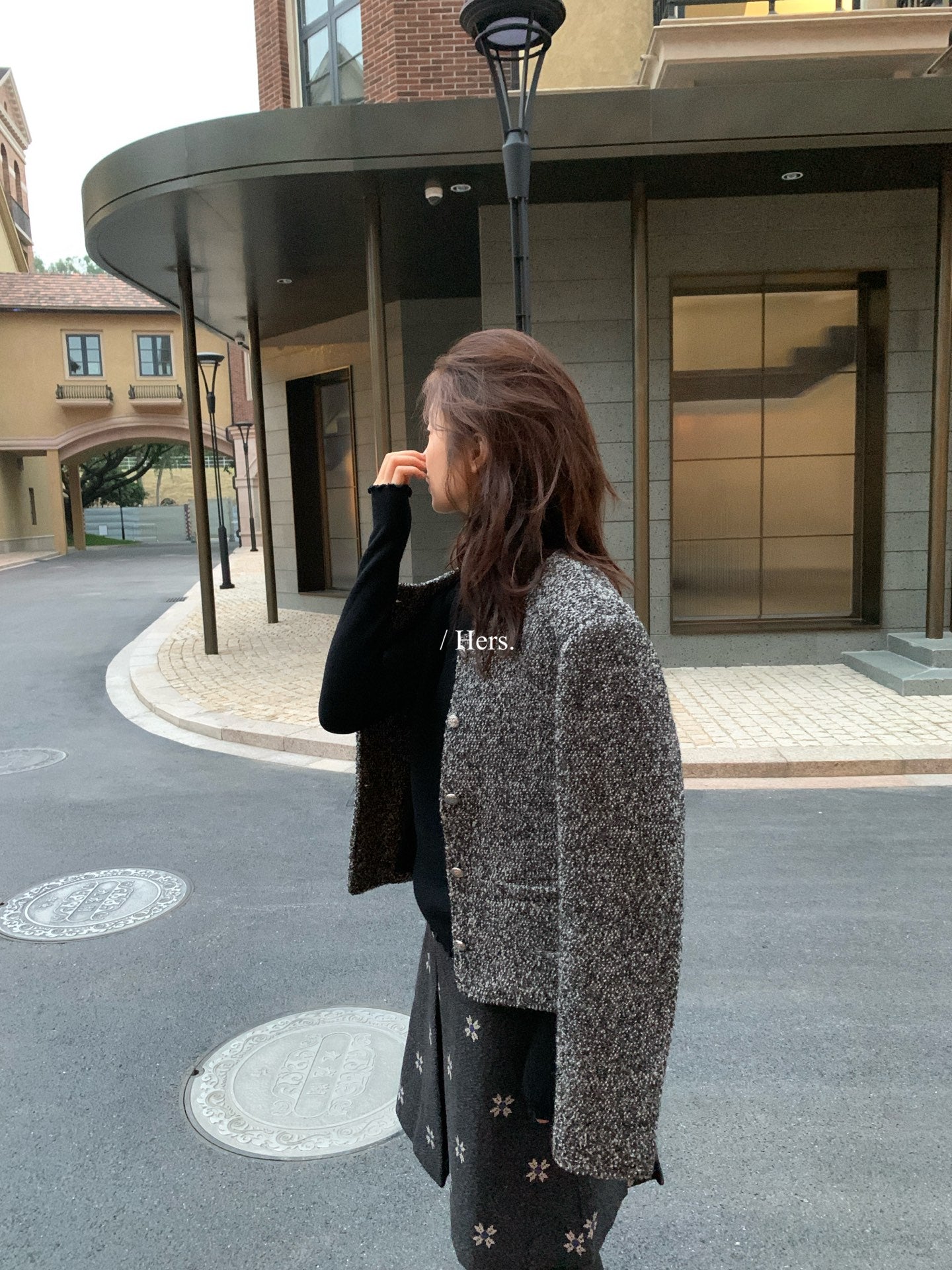 Hers - 羽絨小香風外套  92613#