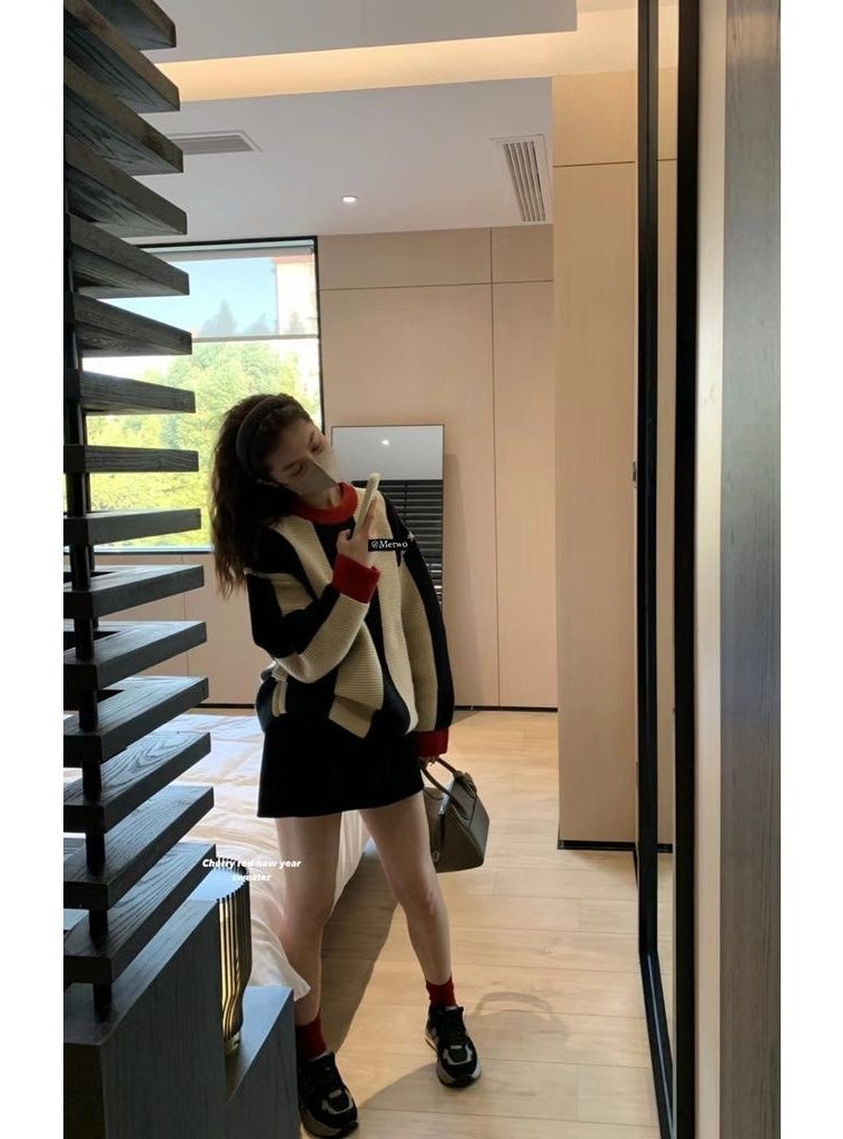 Metwo - 車厘子新年毛衣 8848#