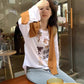 HERS> 復古印花慵懶T 92183#