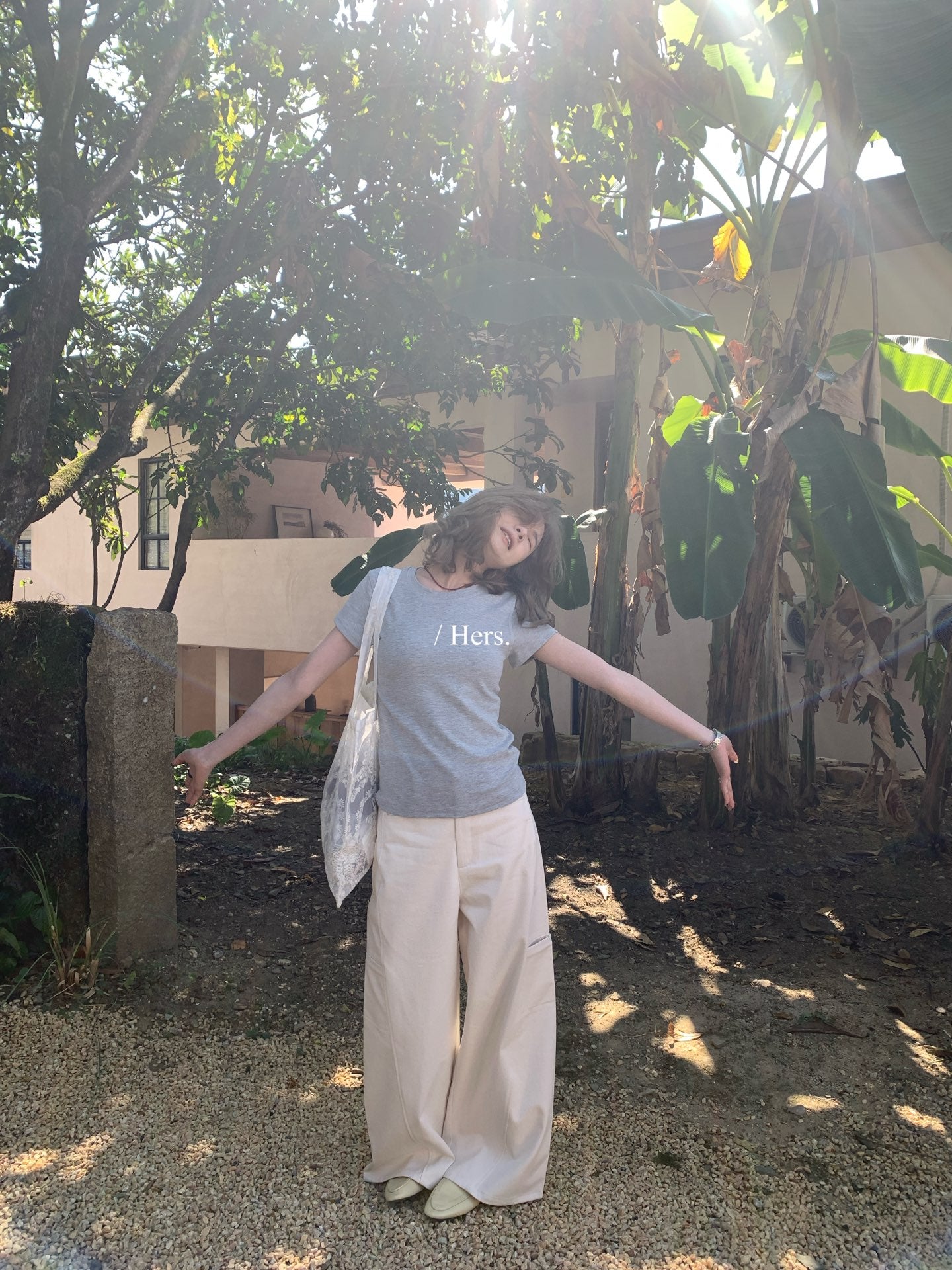 Hers - 正肩修身圓領T   80240#