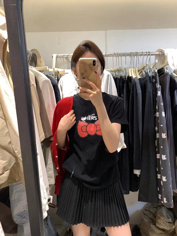 HERS> 蝴蝶結休閒T  20493#