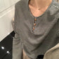 HERS>條紋鈕扣上衣 8852#