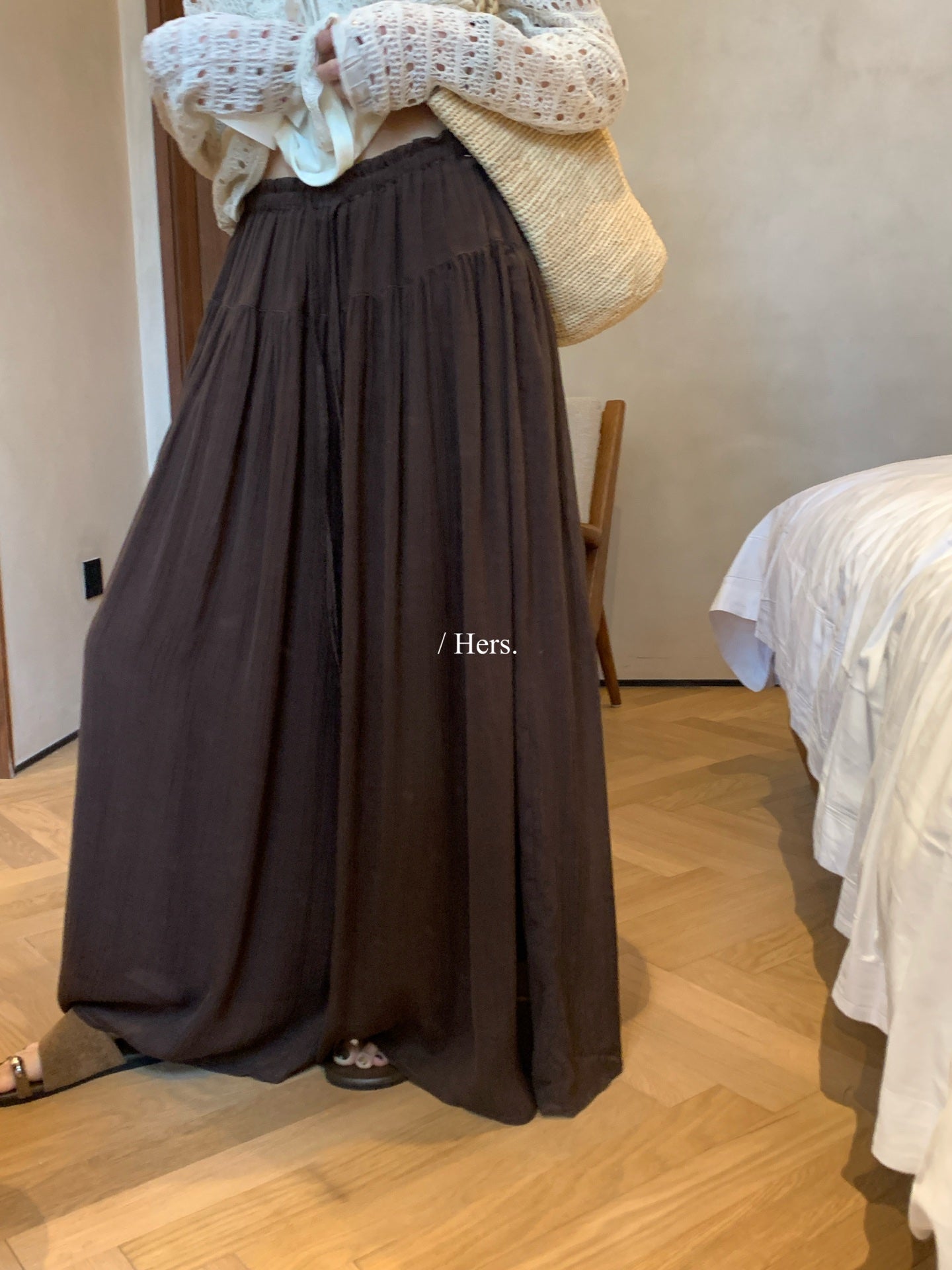 Hers - 紗洗飄飄裙褲     80622#