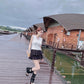 NENE> 蕾絲瀏海無袖冰絲衫  1015#